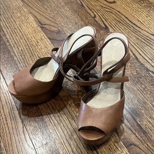 Koolaburra Tan Platform Heels